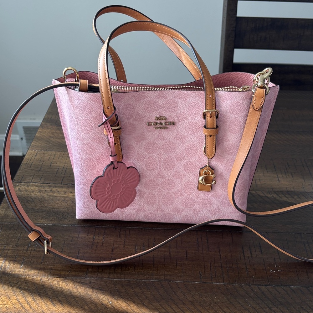 Powder Pink Coach Mollie Tote NWT - Picture 4 of 8